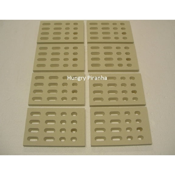 Turbo BBQ Galore Gas Grill Ceramic Brick Flame Tamer 8 total 7" x 4 3/4"