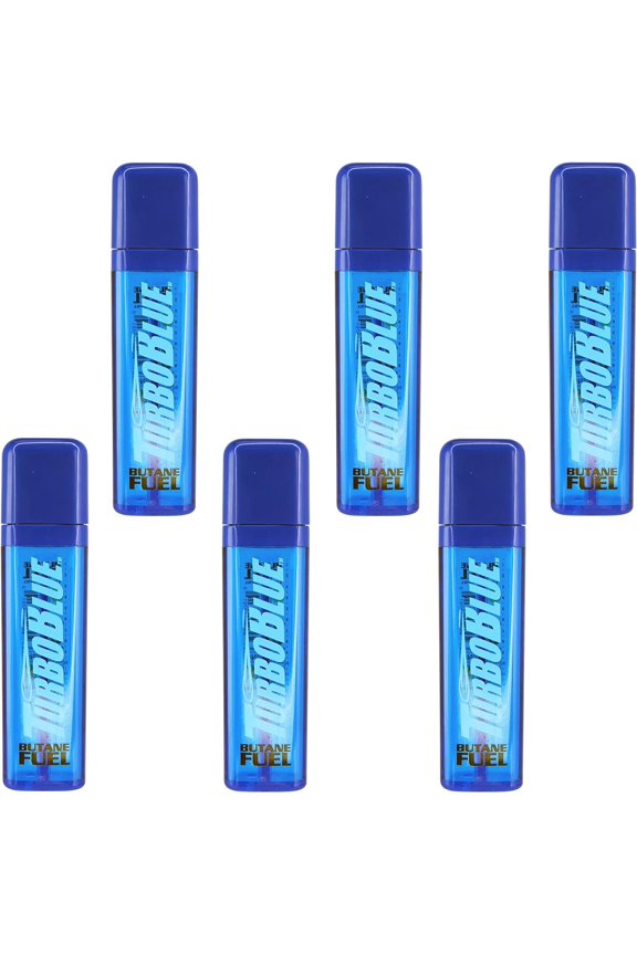 Turbo Blue 18 ml Butane Fuel Refill for Torch Lighters 6-Pack