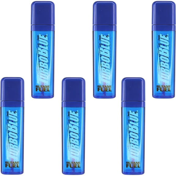 Turbo Blue 18 ml Butane Fuel Refill for Torch Lighters 6-Pack