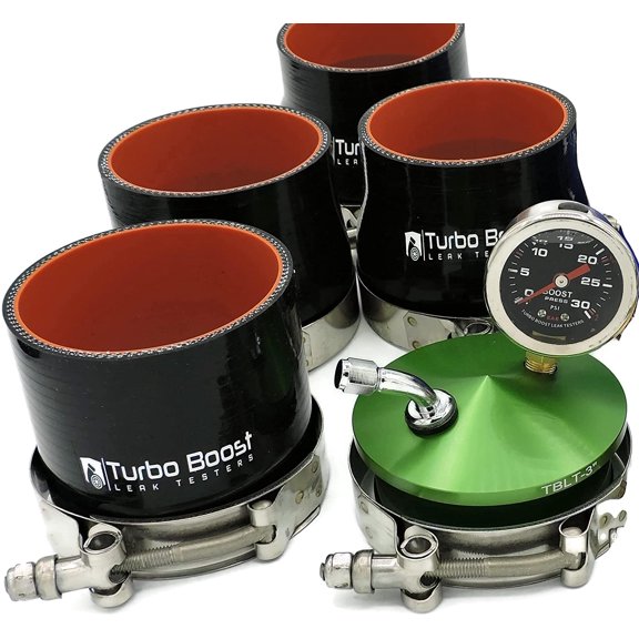 Turbo Boost Leak Testers - Shop Kit - Universal Intake Charge Pipe Pressure Test - 30 PSI Boost Gauge - 3