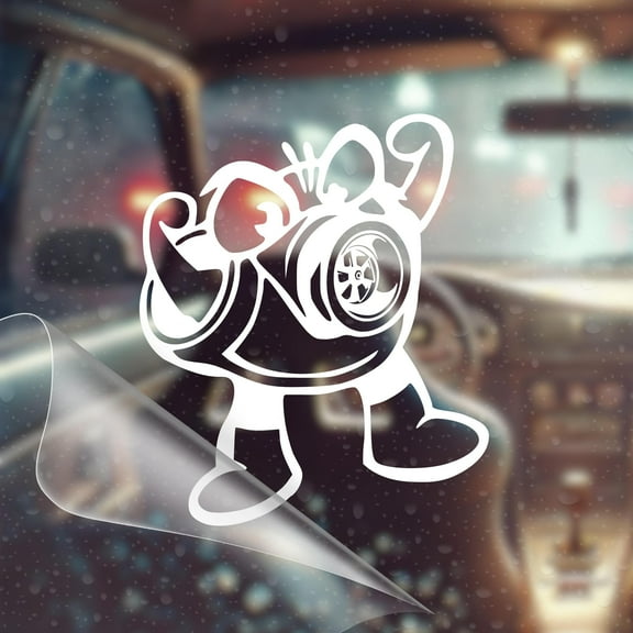 Turbo Cartoon - JDM Car Vinyl Decal Bumper Sticker for Car, Wall, Window, Vehicle, Weather Resistant