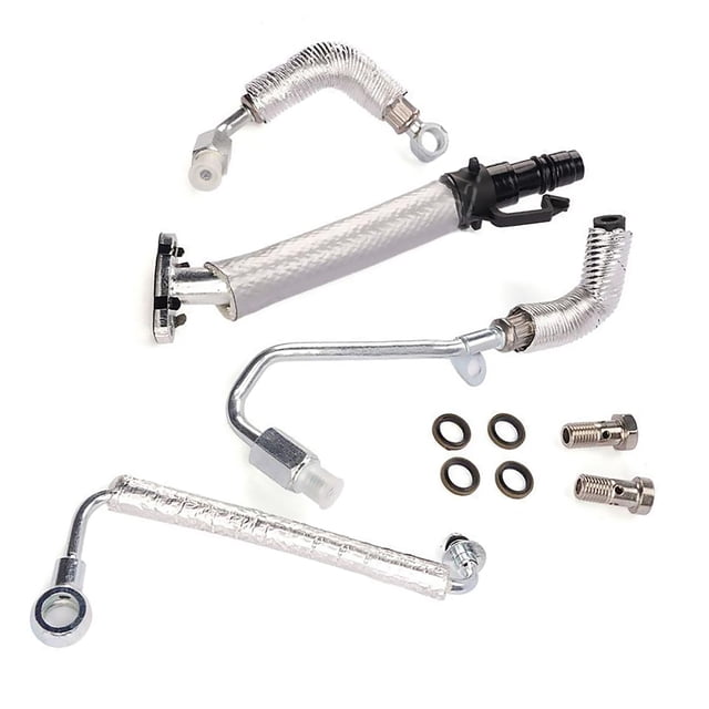 Soillar Turbo Coolant & Oil Feed/Return Hose Line Kit For Chevy Cruze Buick 1.4L (2011-2021) 4Pcs