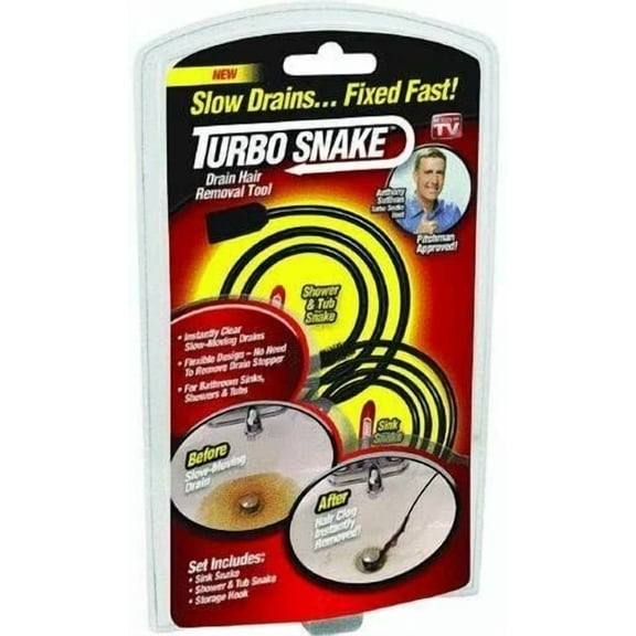 Turbo Cleaner Sink Snake Dredger Unclog Drain Hair Fixed Brush Removal Tool