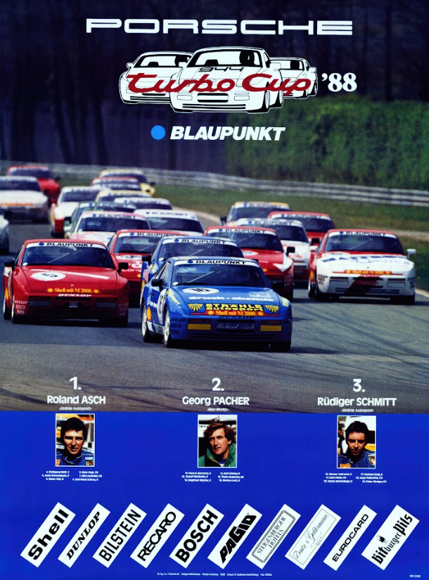 Turbo Cup 1988 Car Racing Poster - Classic Motorsport Event, High-Speed ...