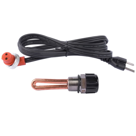 Turbo Diesel Engine Block Heater Kit for 1998-2007 Dodge Ram 2500 3500 L6 5.9L 6.7L Pickup, Replacement Engine Heating System, OEM 5003619AB 3600008, Under Hood Installation