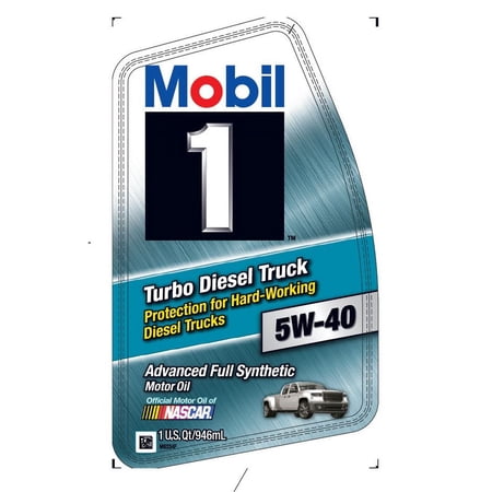 Mobil 1 Turbo Diesel Truck 5W-40 Full Synthetic Motor Oil, 1 Quart