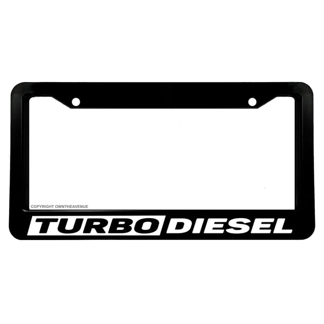 Turbo Diesel Truck Lifted Racing Drifting License Plate Frame