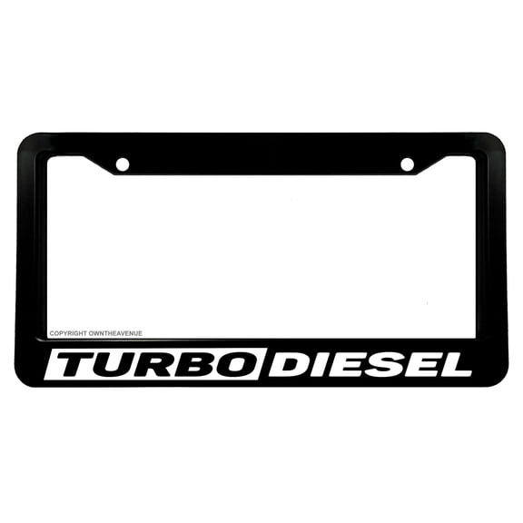 Turbo Diesel Truck Lifted Racing Drifting License Plate Frame