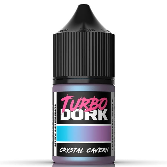 Turbo Dork Crystal Cavern TurboShift Acrylic Paint 22ml Bottle - Water-based Non-Toxic Metallic Color Shifting Paint