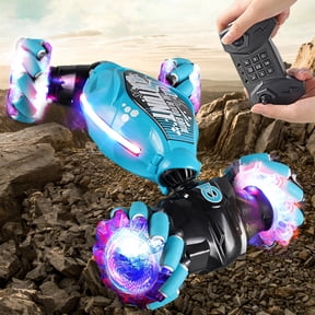 Turbo Drive Rc Car, Ultimate Stunt Car Experience, TurboDrive Gesture Control Sensing Rc Stunt Car with Light Music, Mini Rc Drift Car, 2.4g Hand Controlled Rc Car Drifting Rc Car (Blue)