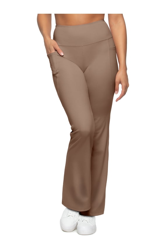 Turbo Dry Flare Legging Pant (Taupe, Large)