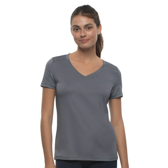 Turbo Dry V-Neck Short Sleeve Tee (Blue Gray, X-Large)