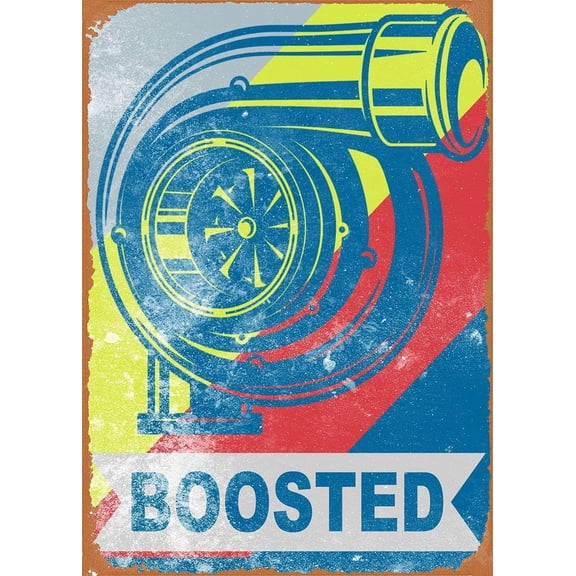 Turbo Engine Vintage Metal Tin Wall Sign Decor Art Print 8x12 Inch