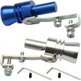thumbnail image 1 of Turbo Exhaust Whistle, Turbo Whistle for Exhaust Pipe, Modification Sounder Simulator, Aluminum Alloy Whistle Muffler Tip, Turbo Sound Amplifying Roar Maker, Whistle Exhaust Pipe(Blue+silver,XL), 1 of 8