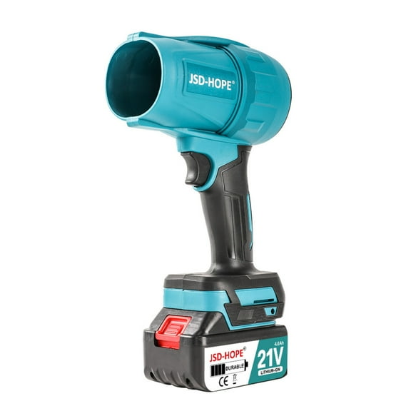 Turbo Fan Electric Air Blower-Lithium Battery Powered Industrial Blower, Handheld High-Power Dust Blower for Workshop/Home/Garden Cleaning, Cordless Leaf&Debris Blower