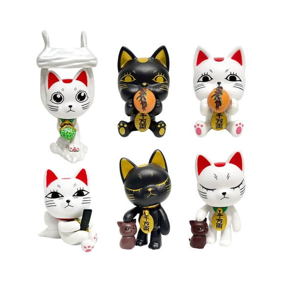 Turbo Granny Figures 6PCS Granny Turbo Anime Figure Statues PVC Anime Action Figurine for Fans 5-10CM