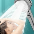 thumbnail image 1 of Turbo High Pressure Shower Head with 4 Bathing Modes, Water Stop Function, Universal Fit for Low Water Pressure, 1 of 6