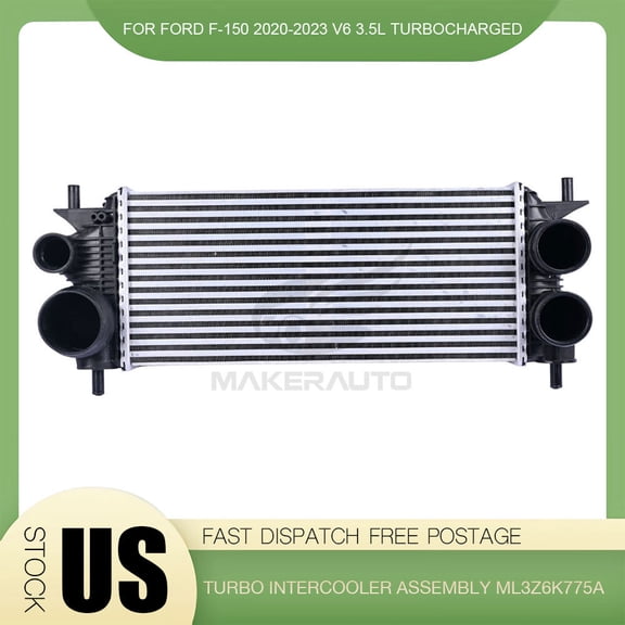 Turbo Intercooler Assembly for Ford F-150 2020 2021 2022 2023 V6 3.5L Turbocharged ML3Z6K775A ML346K775CA