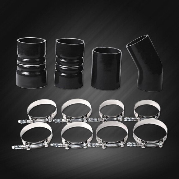 Turbo Intercooler CAC Boots Clamps Kit Compatible with Ford 6.0L Diesel 2003-07