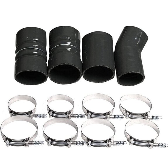 Turbo Intercooler CAC Boots Clamps Kit For 2003-07 Ford 6.0L Powerstroke Diesel