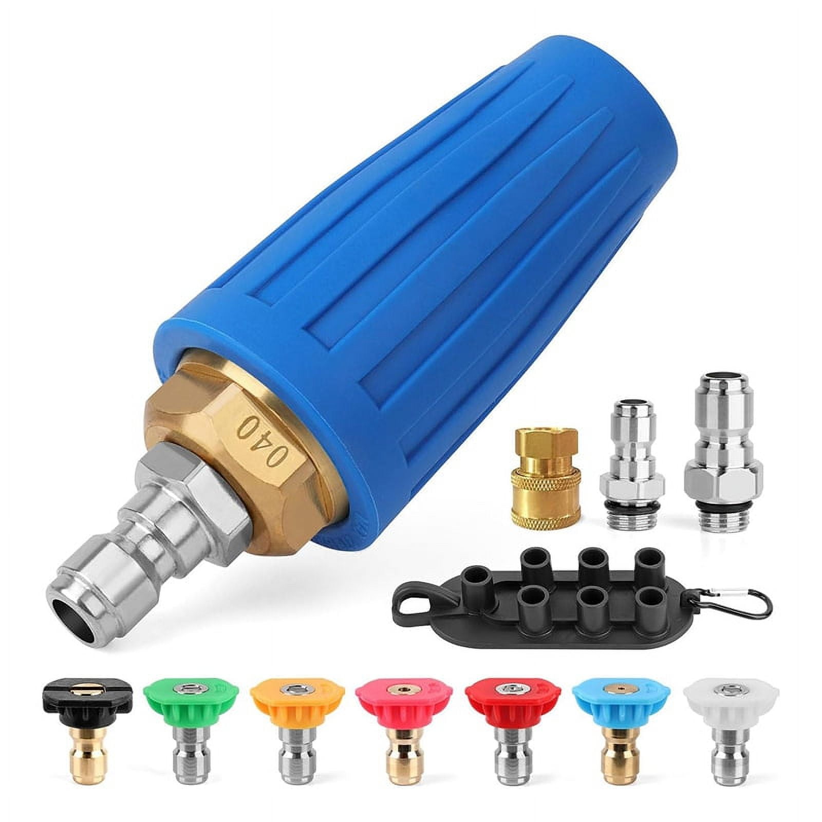 Turbo Nozzle Pressure Washer,4000PSI Rotating Power Washer Nozzles(Max 5000PSI)with 1/4In and 3