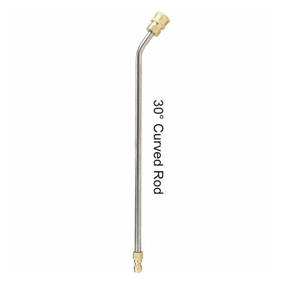 Turbo Nozzle Spray Nozzle Stainless Steel Bent Rod Cleaner Accessories 90 Curved Rod 17cm/6.69inches