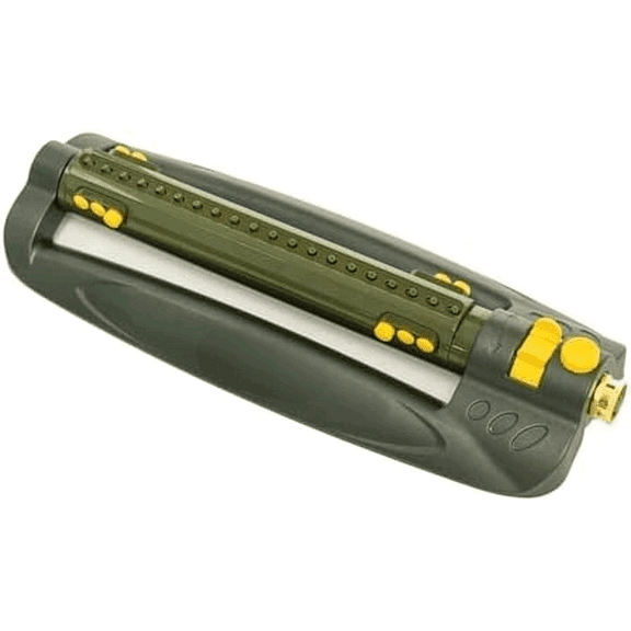 Turbo Oscillating Sprinkler w/Metal Base and 20 Precision Nozzles, 3-Way Adjustable for Large Yard and Lawn Covers up to 4973 sq. ft.-Seaweed Green$$Garden & Patio