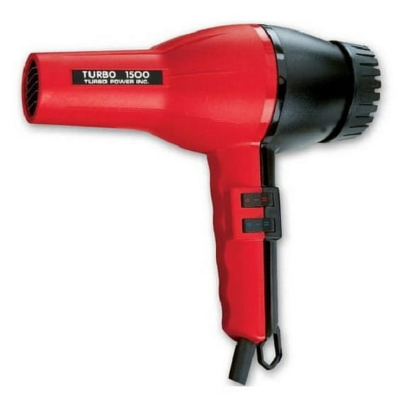 Turbo Power 307A Turbo 1500 Professional Salon Black / Red Hair Dryer