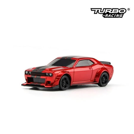 Turbo Racing C75 RTR 1:76 On Road RC Car, Red, 2.4GHz, Two-Wheel Drive, Proportional Steering