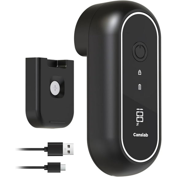 Turbo Rechargeable Can Opener - Professional Grade Blade, Auto-Stop, LED Battery Life Display, Wall-mountable, Side Cut Electric for Smooth Edge, Hands-free Operation,USB-C Charging