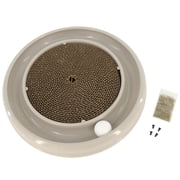 Turbo Scratcher Eco - Grey - Cat Toy & Catnip Pack, 15.5" Round Racetrack, Spinning Ball, Non-Skid Bottom, Pet Enrichment, Play & Lounge Station