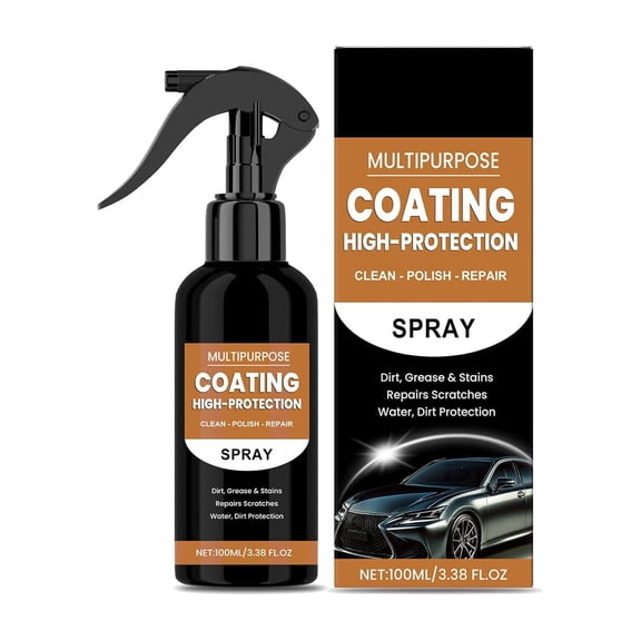3 in 1 High Protection Quick Car Coating Spray, Car Scratch Quick Repair Nano Spray, Car Coating Fast Wax Polishing Spray for Scratches (1PCS)