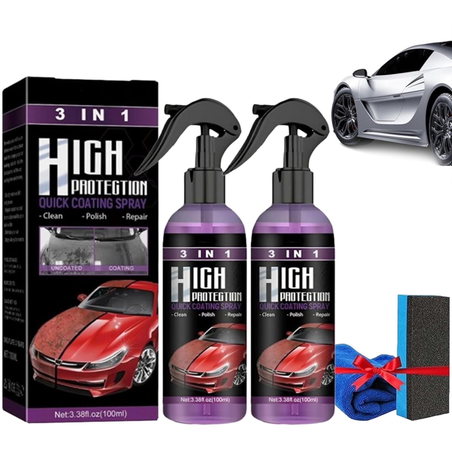Turbo Shine Nexa 3-in-1 Auto Beschichtungsspray - Nano-Keramik Schutz & Politur