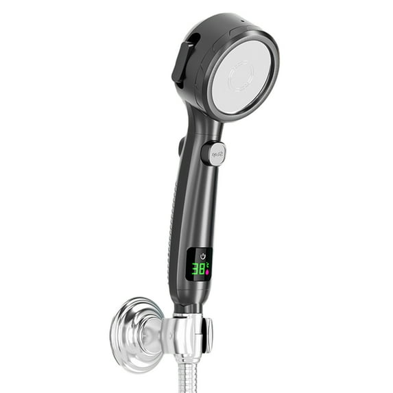 Turbo Shower Head Home Bath Shower Nozzle Water Heater Filter Shower -4 Bathing Modes- One Pressurised Water Stop Function Shower Head- Intelligent Digital Show