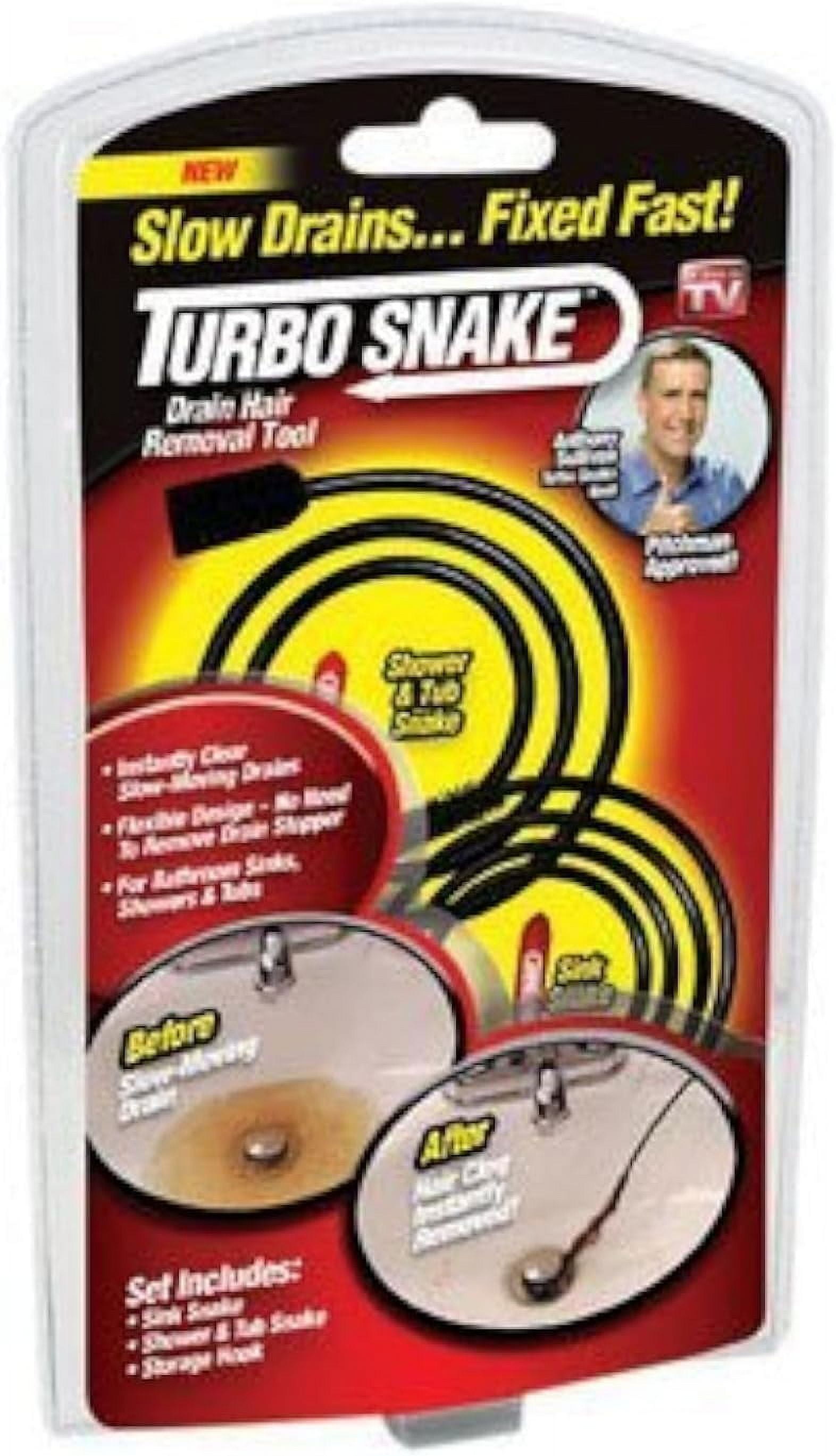 Turbo Snake Flexible Stick Drain Opener As Seen On TV Shower Drain Cleaning Tool Professional