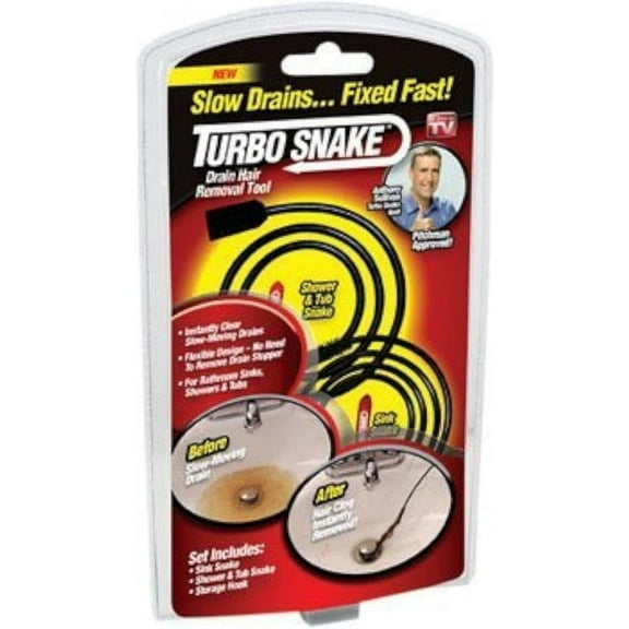 Turbo Snake Flexible Stick Drain Opener As Seen On TV Shower Drain Cleaning Tool Professional Drain Clog Remover Hair Catcher Plumbing Auger Clog Remover