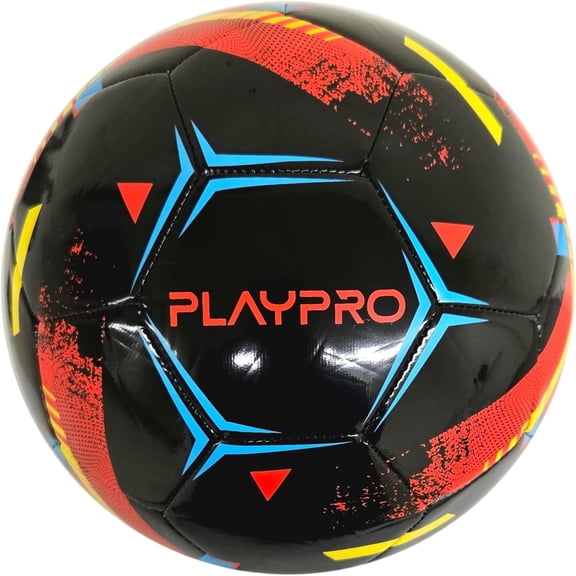 Turbo Soccer Ball - Beautiful Design - Great Quality - Size 2, 3, 4 and 5 for all ages. (BLACK/RED, 5)
