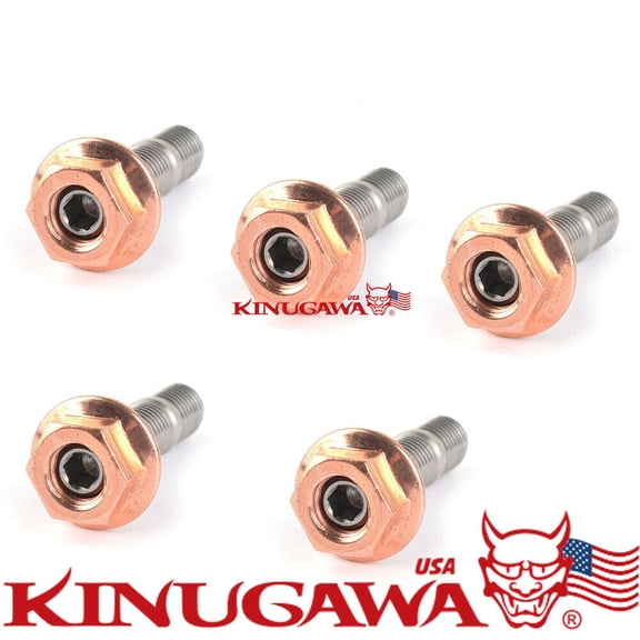 Turbo Stainless Kit w/ Egged Copper Nuts M10x1.25 EVO DSM TD05H SUBARU STI VF34