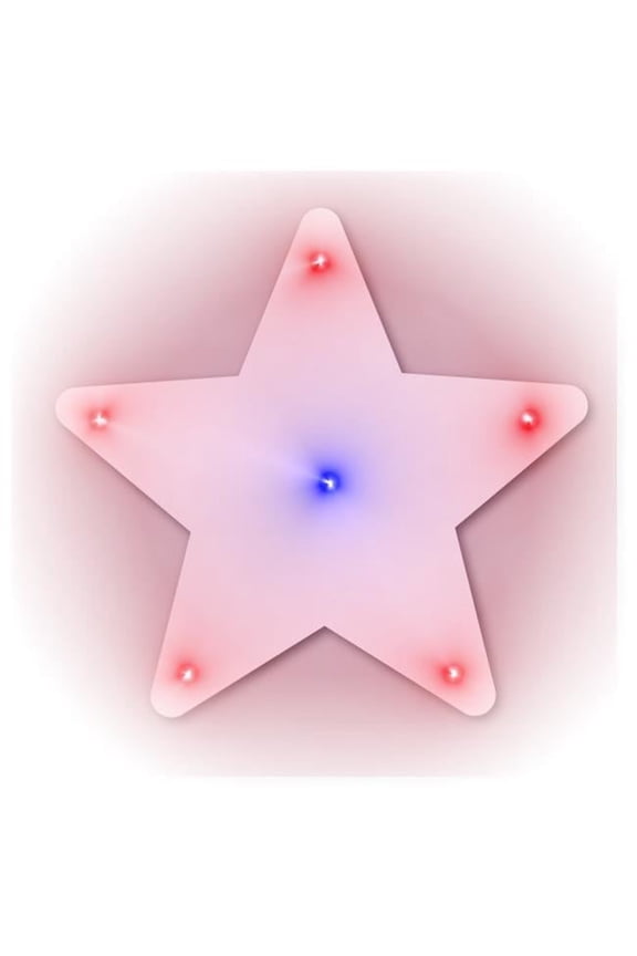 Turbo Star with Safety Pin Clasp Flashing Body Light Lapel Pins