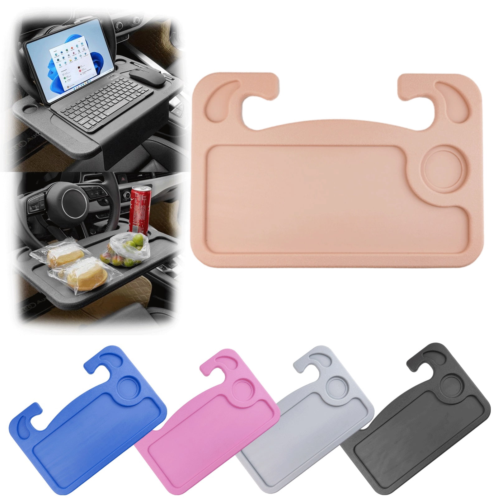 Turbo Track Tray, Turbotrack Tray, 2 in 1 Car Steering Wheel Tray,  Portable Travel Car Seat Tray, Food Tray for Car, Car Trays for Eating, Work