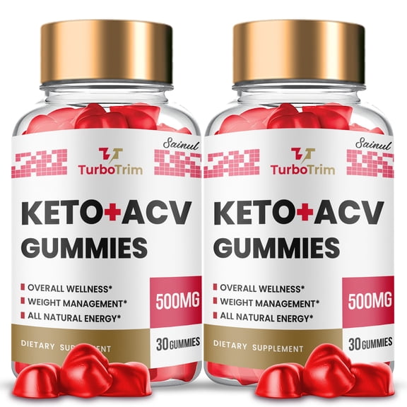 Turbo Trim Keto ACV Gummies, Maximum Potency Formula, Turbo Trim Gummies Advanced Supplement (2 pack)