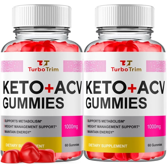 Turbo Trim Keto ACV Gummies Support Metabolism & Weight Management (2 Pack)