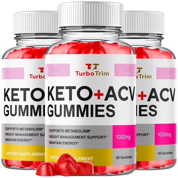 Turbo Trim Keto ACV Gummies Support Metabolism & Weight Management (3 Pack)