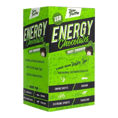 Turbo Truffles Energy Chocolate Truffles Mint Madness 50/Pack (220-00987)