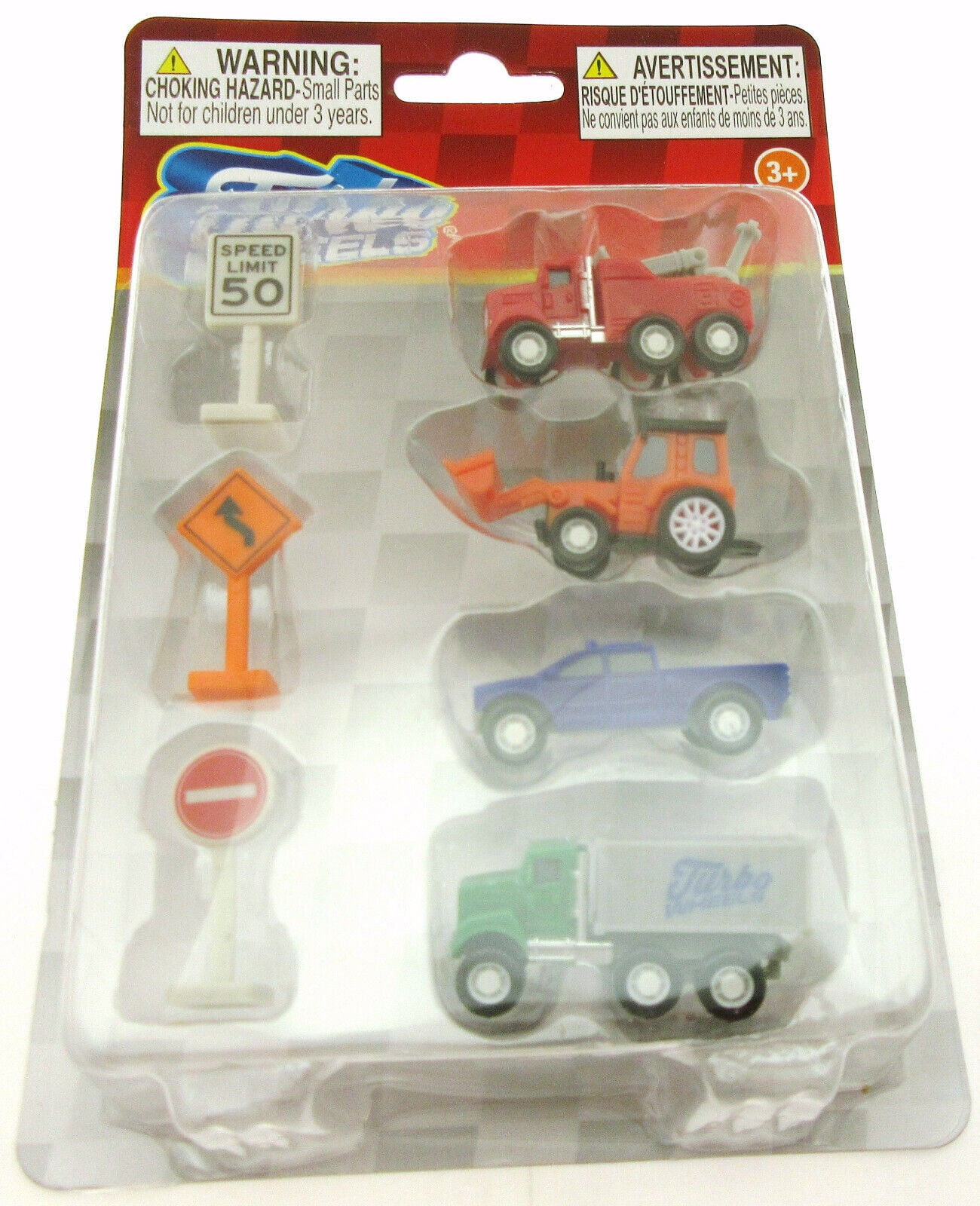 Turbo Wheels Tiny Toys: Tow, Tractor, Pickup, Container Trucks ...