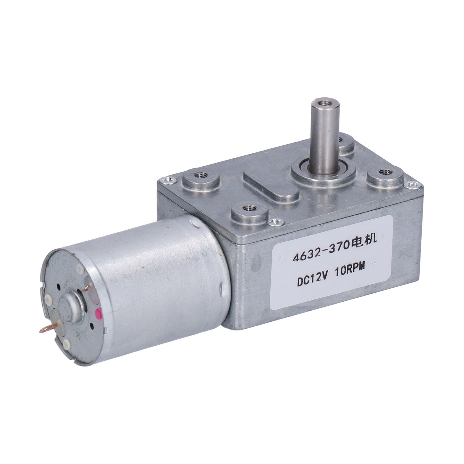 Turbo Worm Geared DC Motor, 12V, 10RPM, Self-Locking Metal, DIY ...