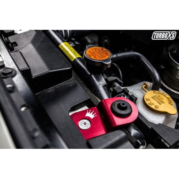 Turbo XS 15-16 Subaru WRX/STI Billet Aluminum Radiator Stay - Red
