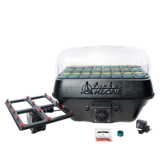TurboKlone T48D Black Label Commercial Grade 48 site Garden Plant Cloner System with Humidity Dome and Clone Collars