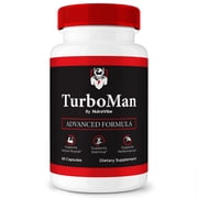 TurboMan   Original TurboMan Capsules with a Natural Daily Blend for Energy & Wellness | Clean, Gentle, Easy-to-Swallow Pills 60 Capsules
