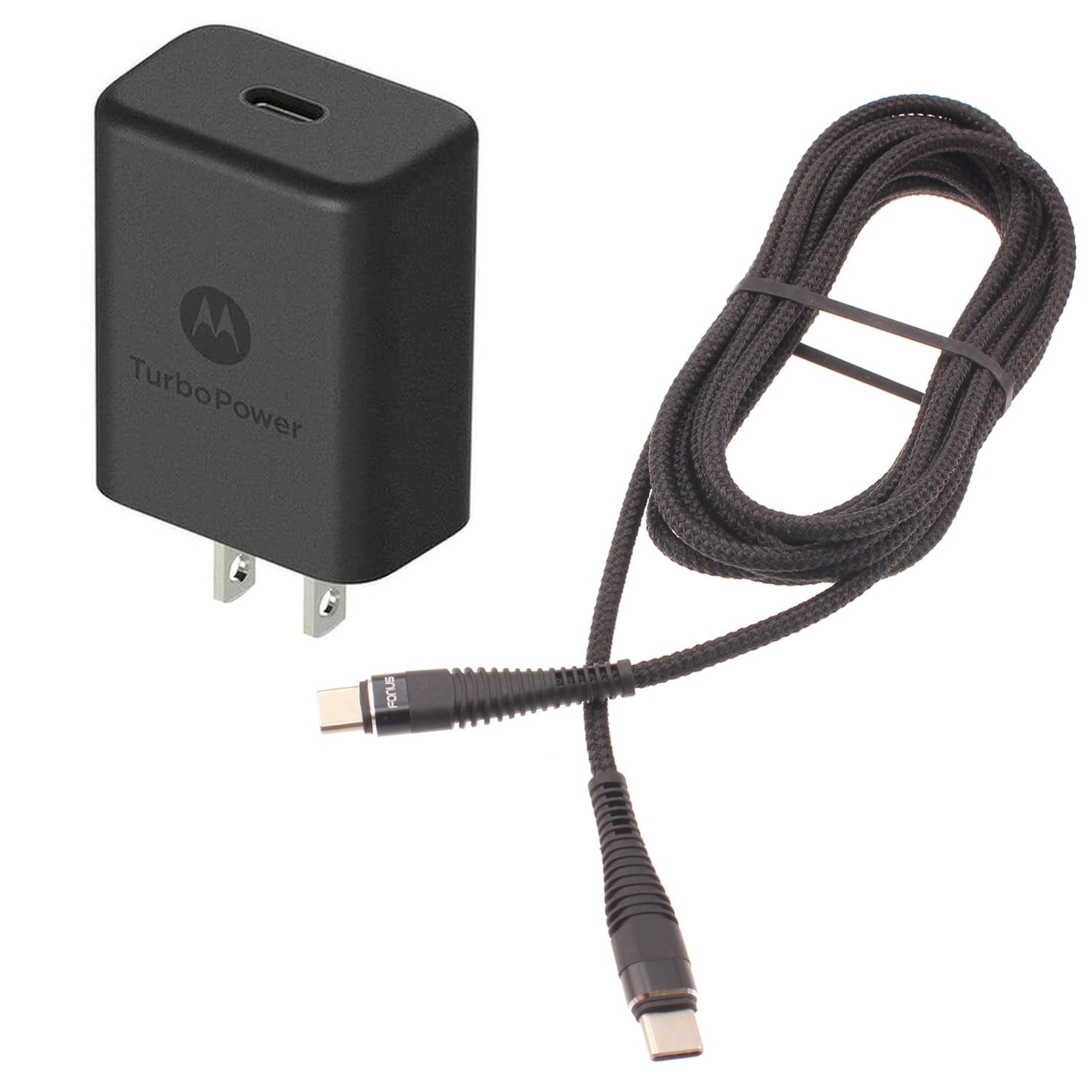 TurboPower PD 27W Fast Home Charger for Motorola Edge / Edge Plus (2022) Phones - 6ft TYPE-C Cable USB-C Power Adapter Travel for Motorola Edge / Edge+ (2022) Models